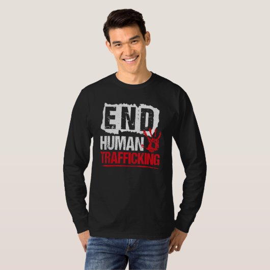 End Human Trafficking  Human Rights Tシャツ (正面フル)
