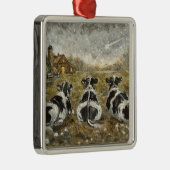 End of Day - Cows Whimsical Farmhouse Home  メタルオーナメント (右)