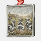 End of Day - Cows Whimsical Farmhouse Home  メタルオーナメント (左)