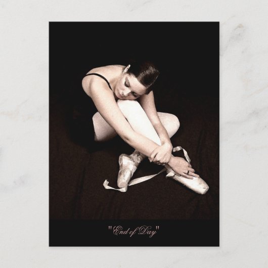 End of Day Sleeping Ballerinaはがき ポストカード (正面)