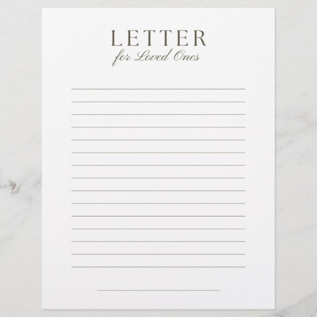 End-of-Life Letter to Loved Ones レターヘッド (正面)