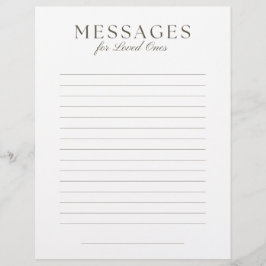 End-of-Life Letter to Loved Ones レターヘッド