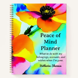 End of Life Peace of Mindプランナー不動産計画 ノートブック