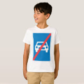 End of Motorway Traffic Sign Tシャツ (正面フル)