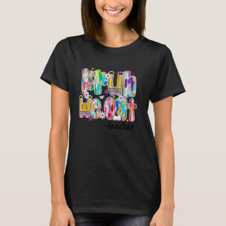 End Of School Year Teacher Brushstroke Bruh We Out Tシャツ
