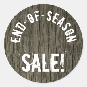 "END-OF-SEASON販売!" 円形のステッカー ラウンドシール