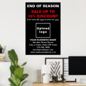 End of Season Sale Business Black Poster ポスター (ホームオフィス)