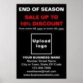End of Season Sale Business Black Poster ポスター (正面)
