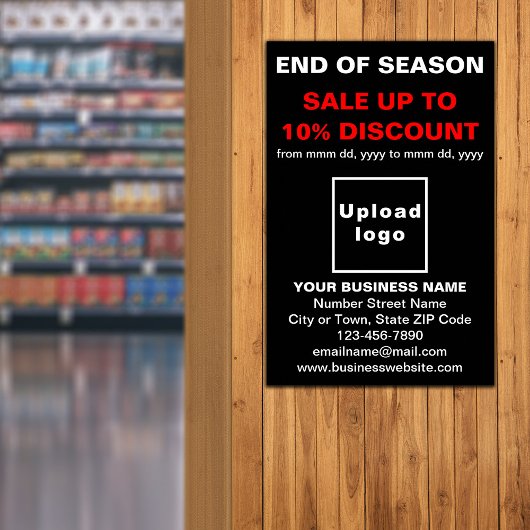 End of Season Sale Business Black Poster ポスター