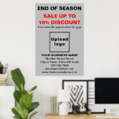 End of Season Sale Business Gray Poster ポスター (ホームオフィス)