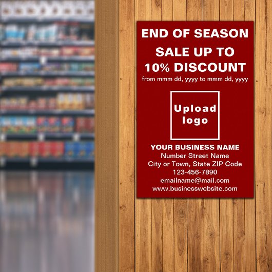 End of Season Sale Business Red Poster ポスター