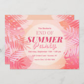 End of Summerパーティの招待状 招待状 (正面/裏面)