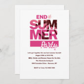 End of Summerパーティの招待状 招待状 (正面/裏面)