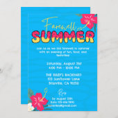 End of Summerパーティの招待状 招待状 (正面/裏面)