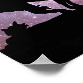 End of the Trail Silhouette With Milky Way Stars ポスター (角)