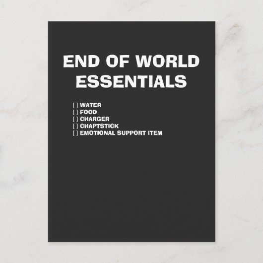 End of World Postcard ポストカード (正面)