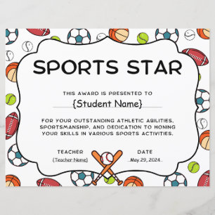 End Of Year Sports Star Student Recognition賞