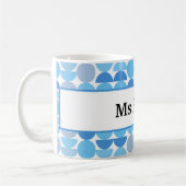 End of Year Teacher Gift Mid Century Editable Name コーヒーマグカップ (左)