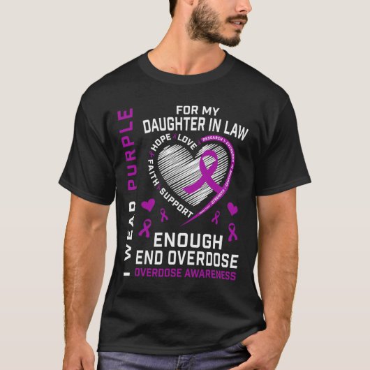 End Overdose Awareness Shirt Enough Purple Daughte Tシャツ (正面)