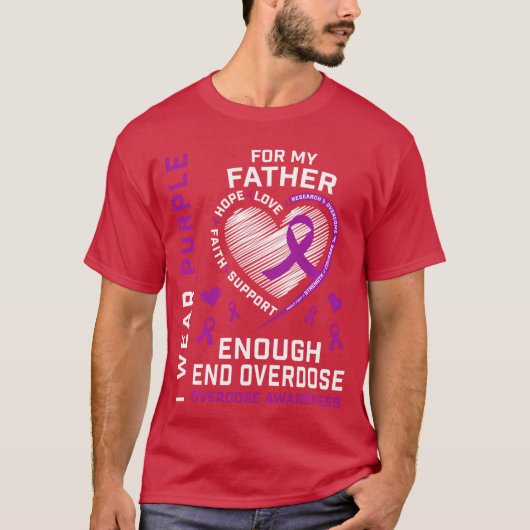 End Overdose Awareness Shirt Enough Purple For My  Tシャツ (正面)