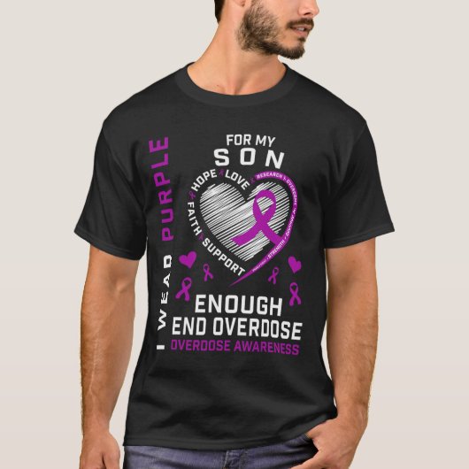 End Overdose Awareness Shirt Enough Purple For My  Tシャツ (正面)