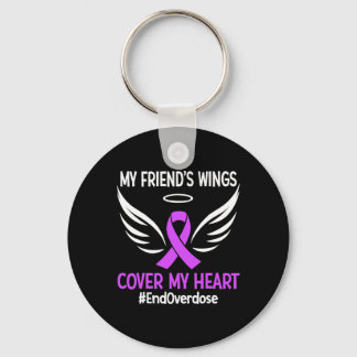 End Overdose My Friend's Wings Cover My Heart 紫 キーホルダー