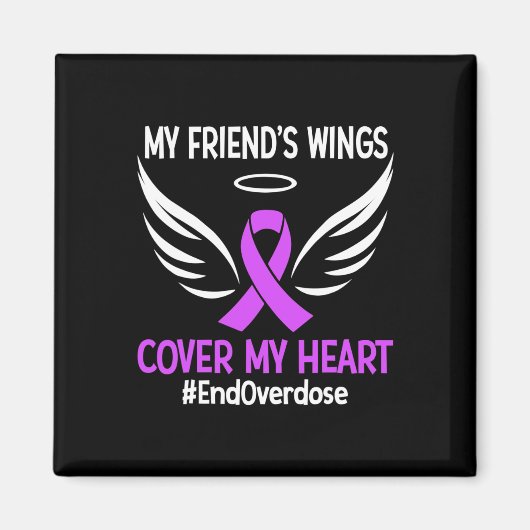 End Overdose My Friend's Wings Cover My Heart 紫 マグネット (正面)