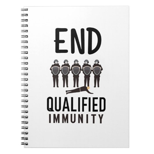 END QUALIFIED IMMUNITY – 正義と会計学 ノートブック (正面)