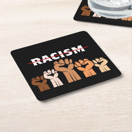 End Racsiesis 数々の Shade Fists紙コースター スクエアペーパーコースター (アングル)