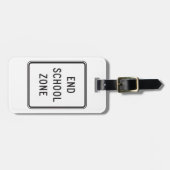 End School Zone Traffic Sign ラゲッジタグ (正面横)