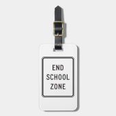 End School Zone Traffic Sign ラゲッジタグ (正面縦)