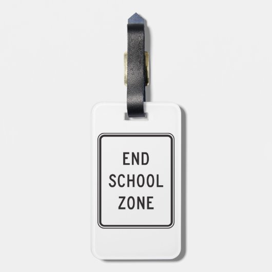 End School Zone Traffic Sign ラゲッジタグ (裏面縦)