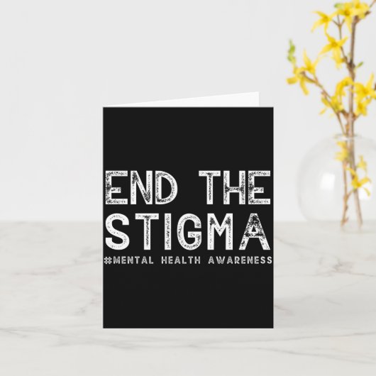 End the stigma mental health awareness performance カード (黄色い花)