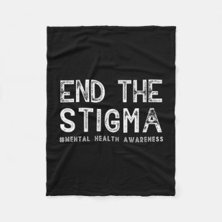 End the stigma mental health awareness performance フリースブランケット
