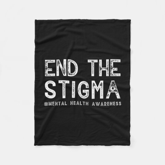 End the stigma mental health awareness performance フリースブランケット (正面)