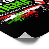 End the stigma mental health awareness usa flag ポスター (角)