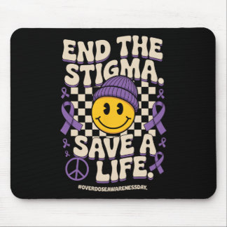 End The Stigma Save A Life グルービーなオーバードーズ啓発 マウスパッド