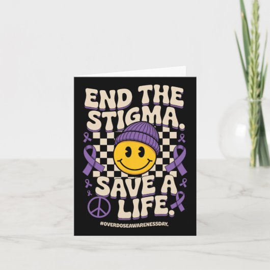 End The Stigma Save A Life グルービー オーバードーズ啓発 カード (正面)