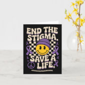 End The Stigma Save A Life グルービー オーバードーズ啓発 カード (黄色い花)
