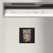 End The Stigma Save A Life グルービー オーバードーズ啓発 マグネット (インサイチュ (食洗機))