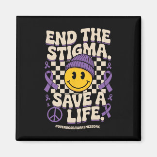 End The Stigma Save A Life グルービー オーバードーズ啓発 マグネット