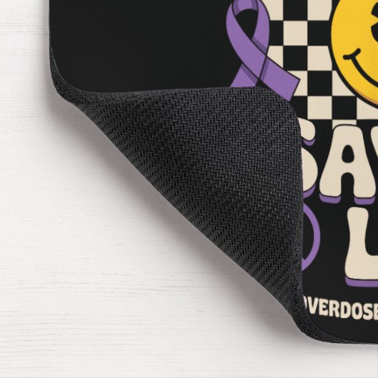 End The Stigma Save A Life Groovy Overdose Awarene マウスパッド (コーナー)