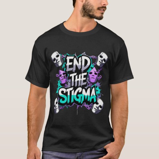 "End the Stigma" Suicide Prevention Tシャツ (正面)