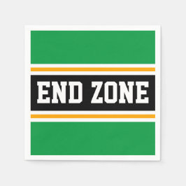 END ZONEおもしろい明るい緑の黒い黄ストライプ色 スタンダードカクテルナプキン