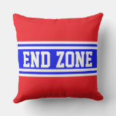 END ZONE Bright Red White Blue Racing Stripes クッション (裏面)