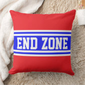 END ZONE Bright Red White Blue Racing Stripes クッション (ブランケット)
