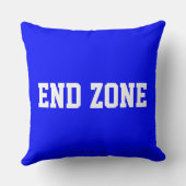 END ZONE Sporty Athletic 70s Text On Royal Blue クッション (裏面)