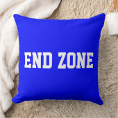 END ZONE Sporty Athletic 70s Text On Royal Blue クッション (ブランケット)
