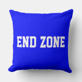 END ZONE Sporty Athletic 70s Text On Royal Blue クッション (正面)