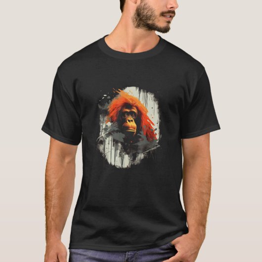 Endangered Animals Save The Sumatran Orangutan Tシャツ (正面)